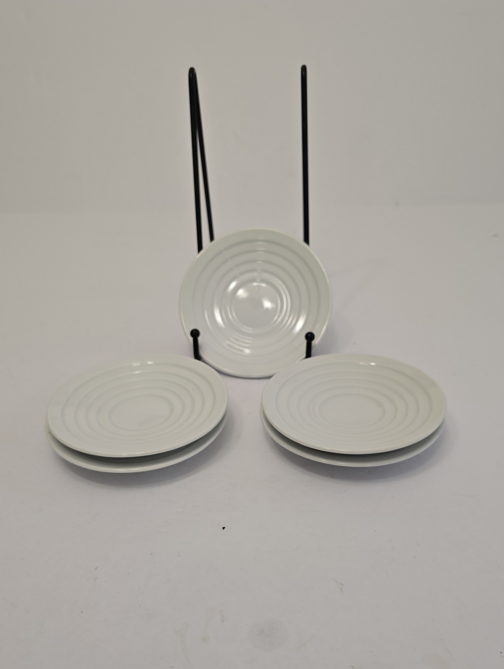 Frank Lloyd Wright Set Of 5 Guggenheim Krups Saucers Ceramic 1998